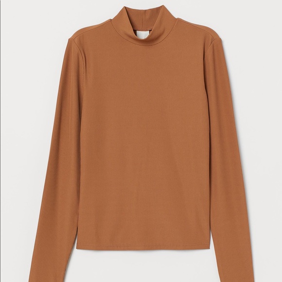 burnt orange mock turtleneck